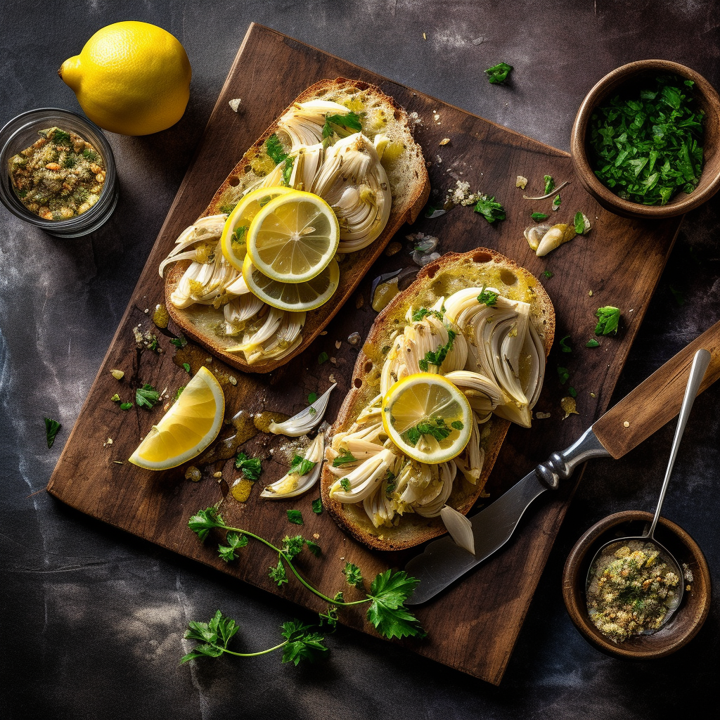 Artichoke and Lemon Tartine