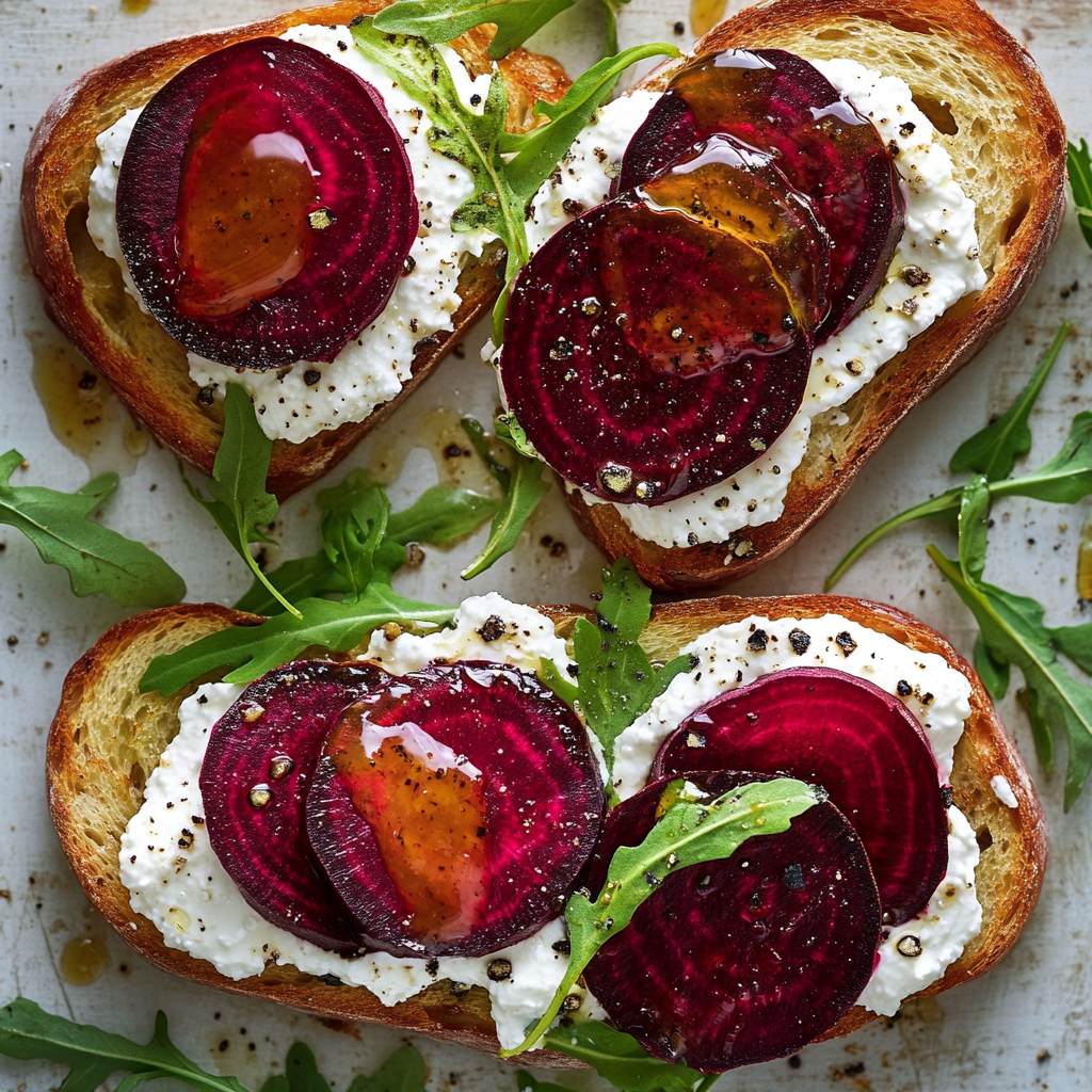 Beetroot and Ricotta Bruschetta
