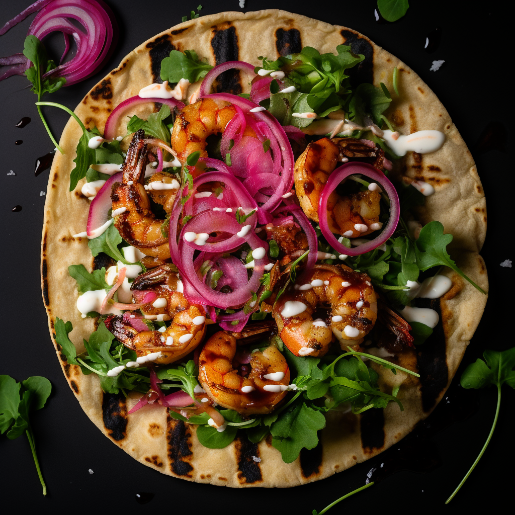 Chipotle Lime Shrimp Tacos with Arugula