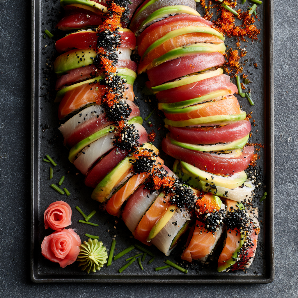 NYC Rainbow Celebration Sushi Roll