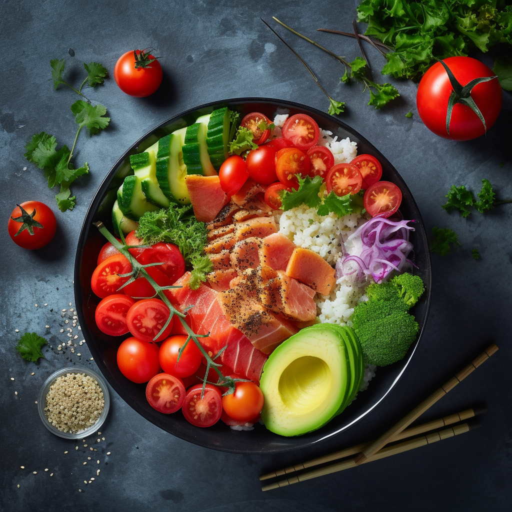 Paleo Salmon Poke Bowl