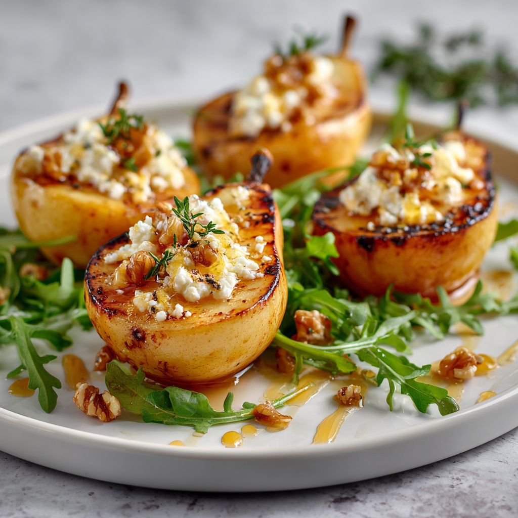 Pearlish Delight - Baked Pear with Feta and Honey