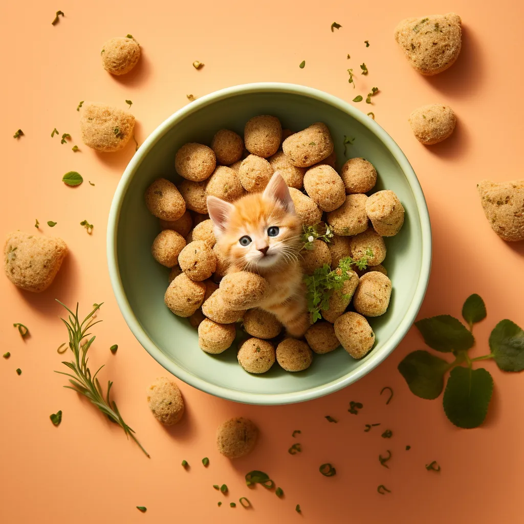 The treats, a blend of creamy richness and deep hues, are shaped like cute, little fish - an amusing nod to our furry companions' favorite natural prey. With toasted sesame seeds for eyes, they are plated on a bed of fresh mint, dappled under warm autumnal light.