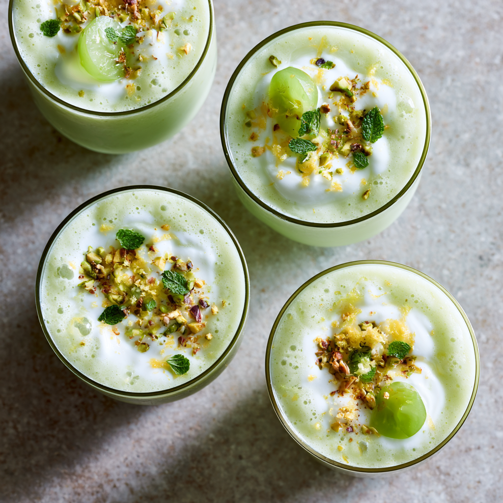 Silken Okra, Grape & Tahini Mediterranean Smoothie