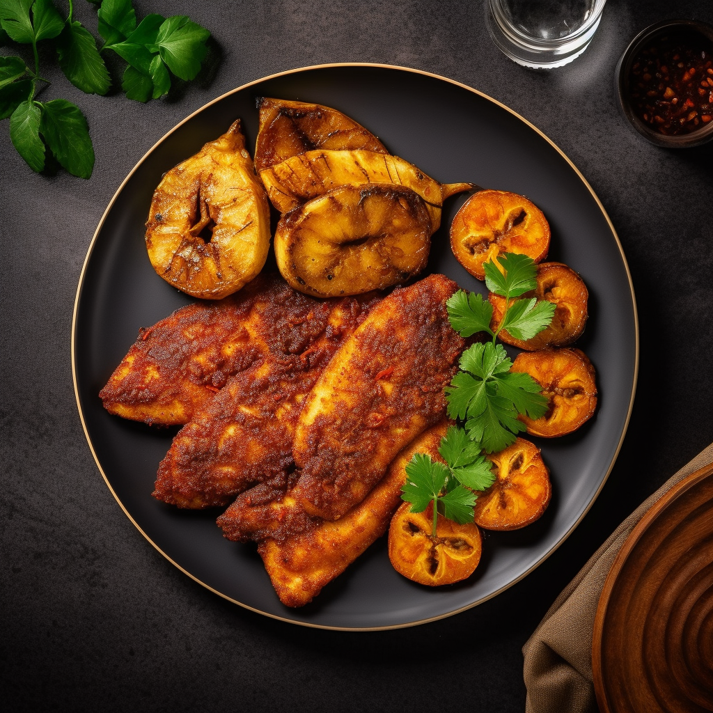 Spiced Baked Chicken with Sweet Plantains