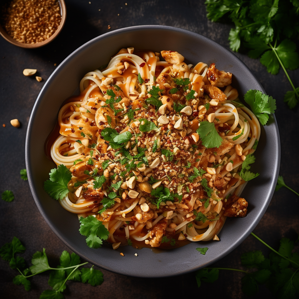 Thai Fusion Pasta with Chicory & Sriracha Honey Sauce